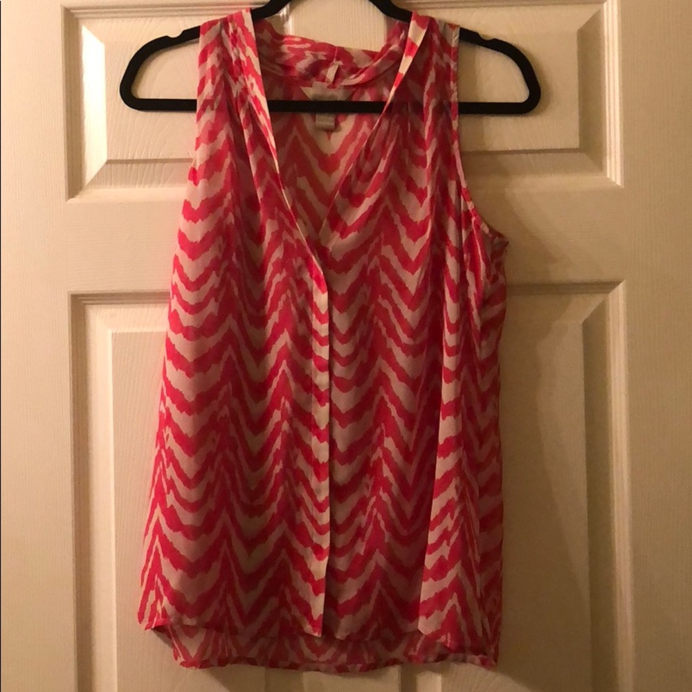 Zebra Print Pink semi semi sheer Blouse